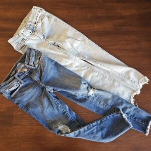 Old Navy Kids Blue and Light Blue Rockstar Jegging Jeans